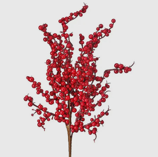 Weatherproof Mini Red Berry Cluster Pick