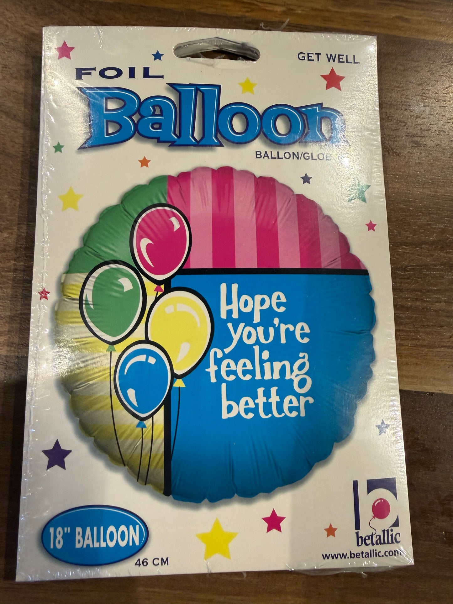 18” “Hope You’re Feeling Better” Mylar Balloon