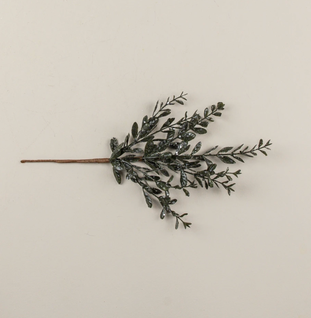 16” Glittered Ruscus Pick