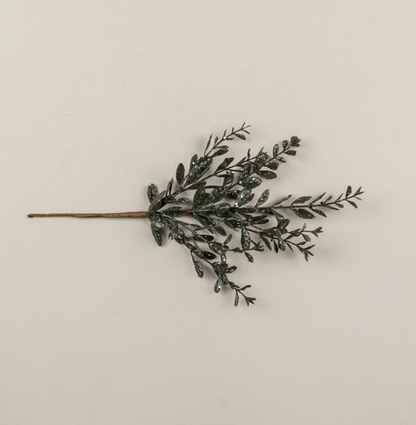 16” Glittered Ruscus Pick