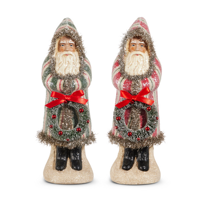 12” Yuletide Stripes Old World Santa