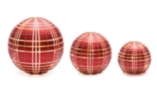 7.75” Red/Gold Globe- Large