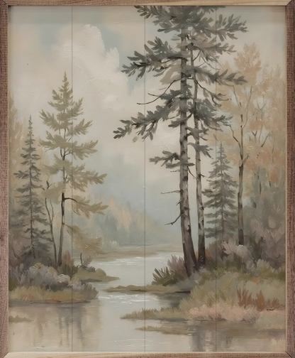 8” x 10” River Through The Pines