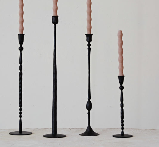 Hand-Forged Cast Iron Taper Holder