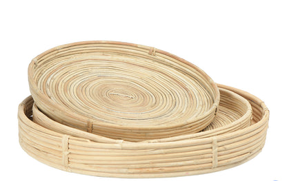 Hand-Woven Cane Tray-Large