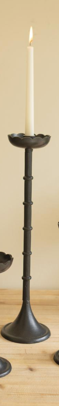 Black Cast Aluminum Taper Holders