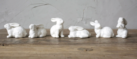 2-1/2” Ceramic Bunnies