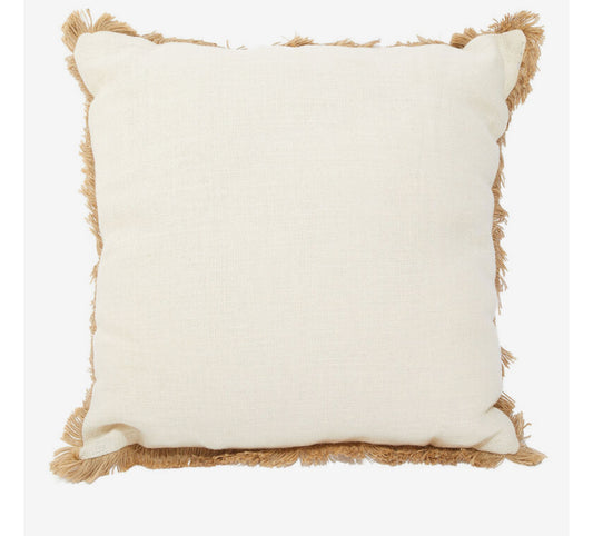 Cream Jute Pillow