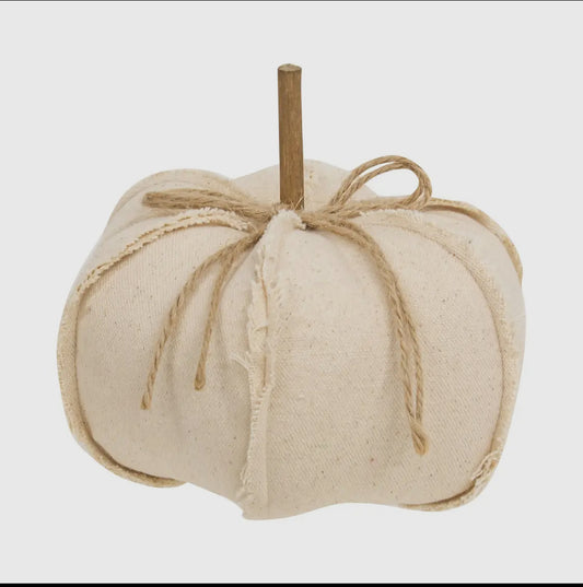 Canvas Stuffed Pumpkin w/Seams