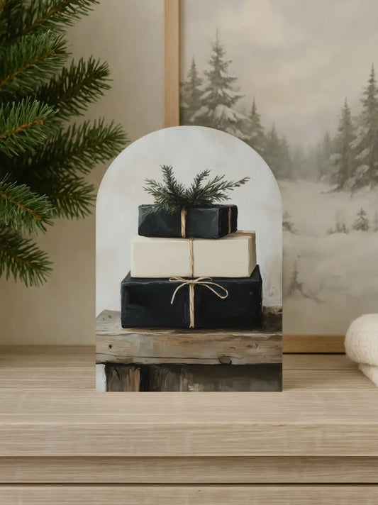 10”x7” Stacked Gifts Arch Wood Print