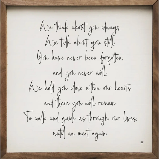 4” x 4” Until We Meet Again Print