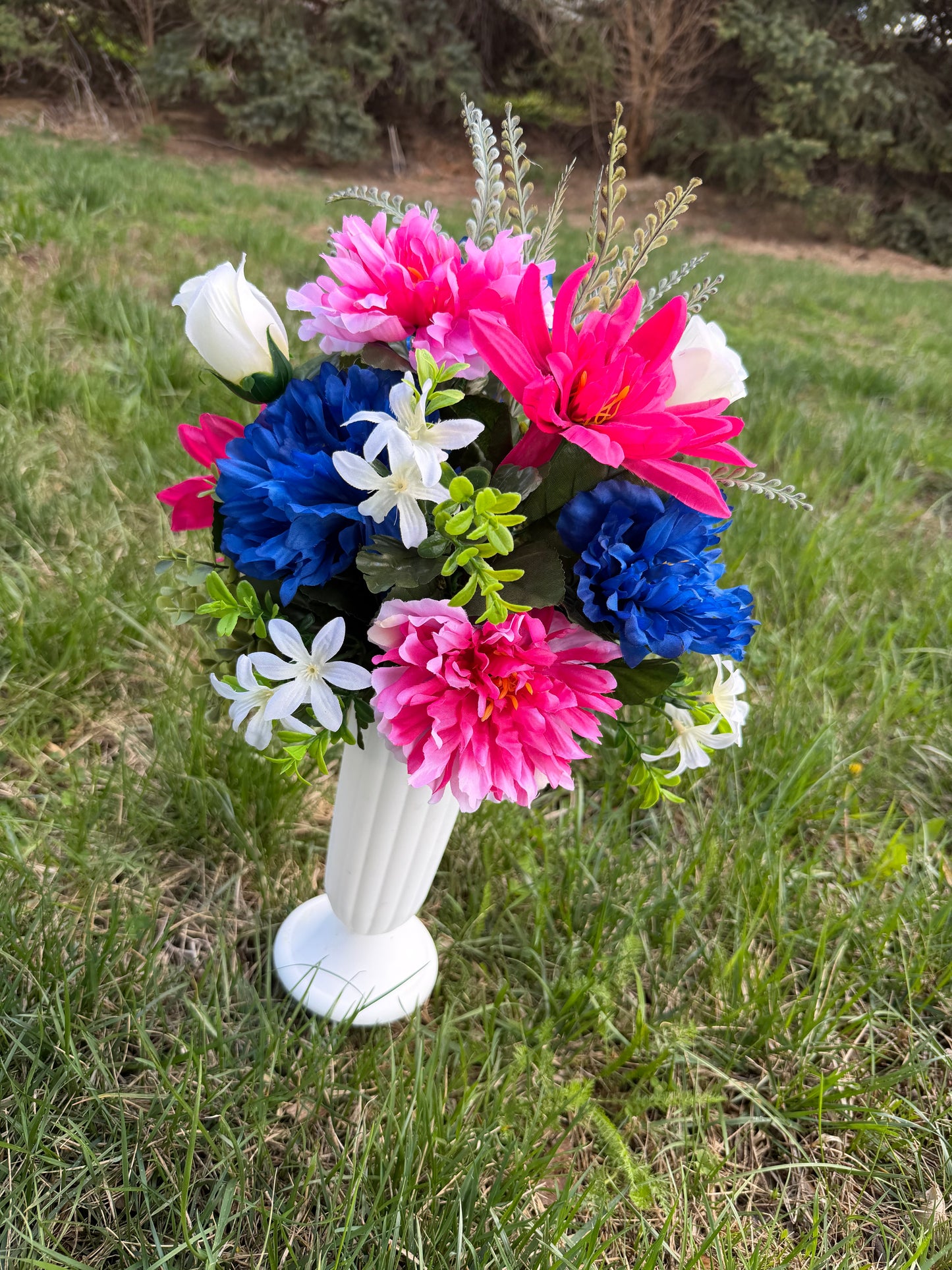 Custom Cemetery Silk Arrangement