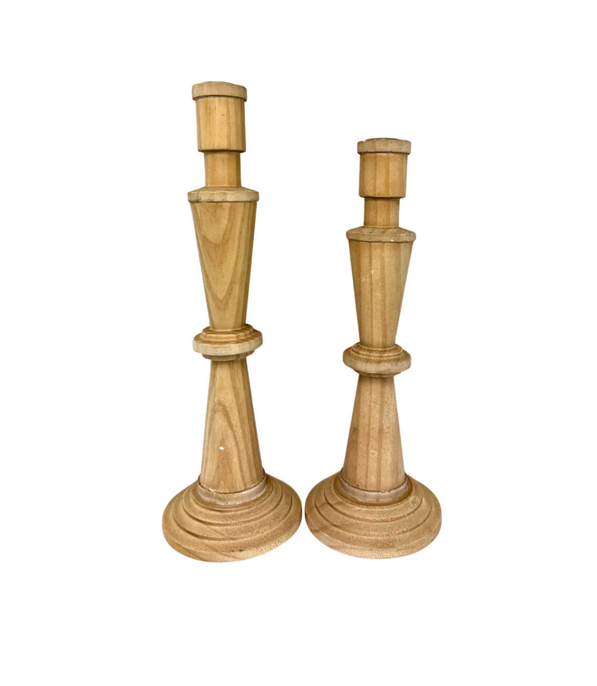 14” Wood Taper Candleholder