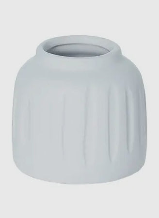15.5” White Scalloped Planters