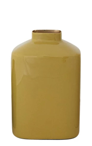 Gold Enameled Metal Vase