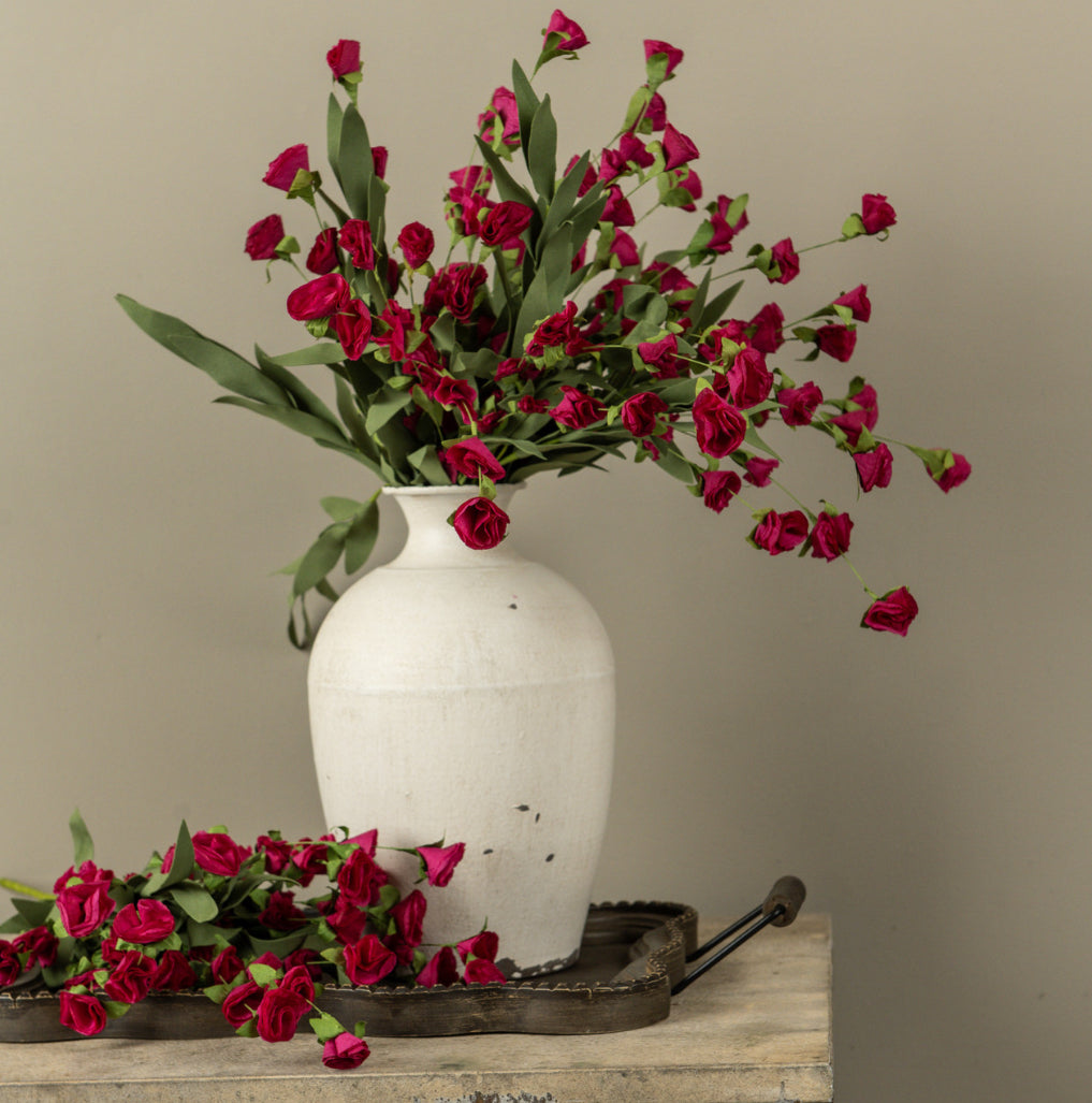 22.5” Dark Pink Paper Wildflower Bush