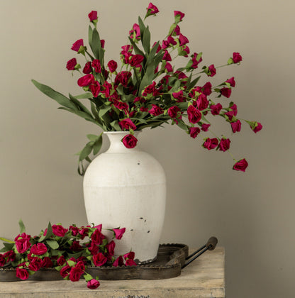22.5” Dark Pink Paper Wildflower Bush