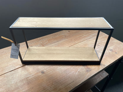 Metal/Wood Open Rectangle Shelf