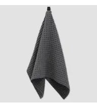 Geometry Charcoal Waffle Hand Towel