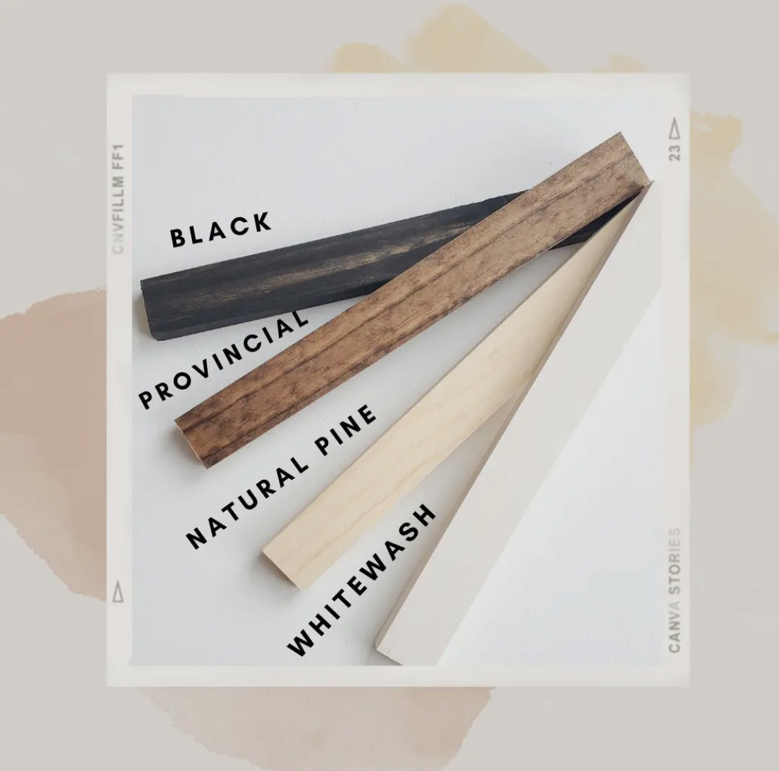 6” Wood Base For Arch Signs-Black finish