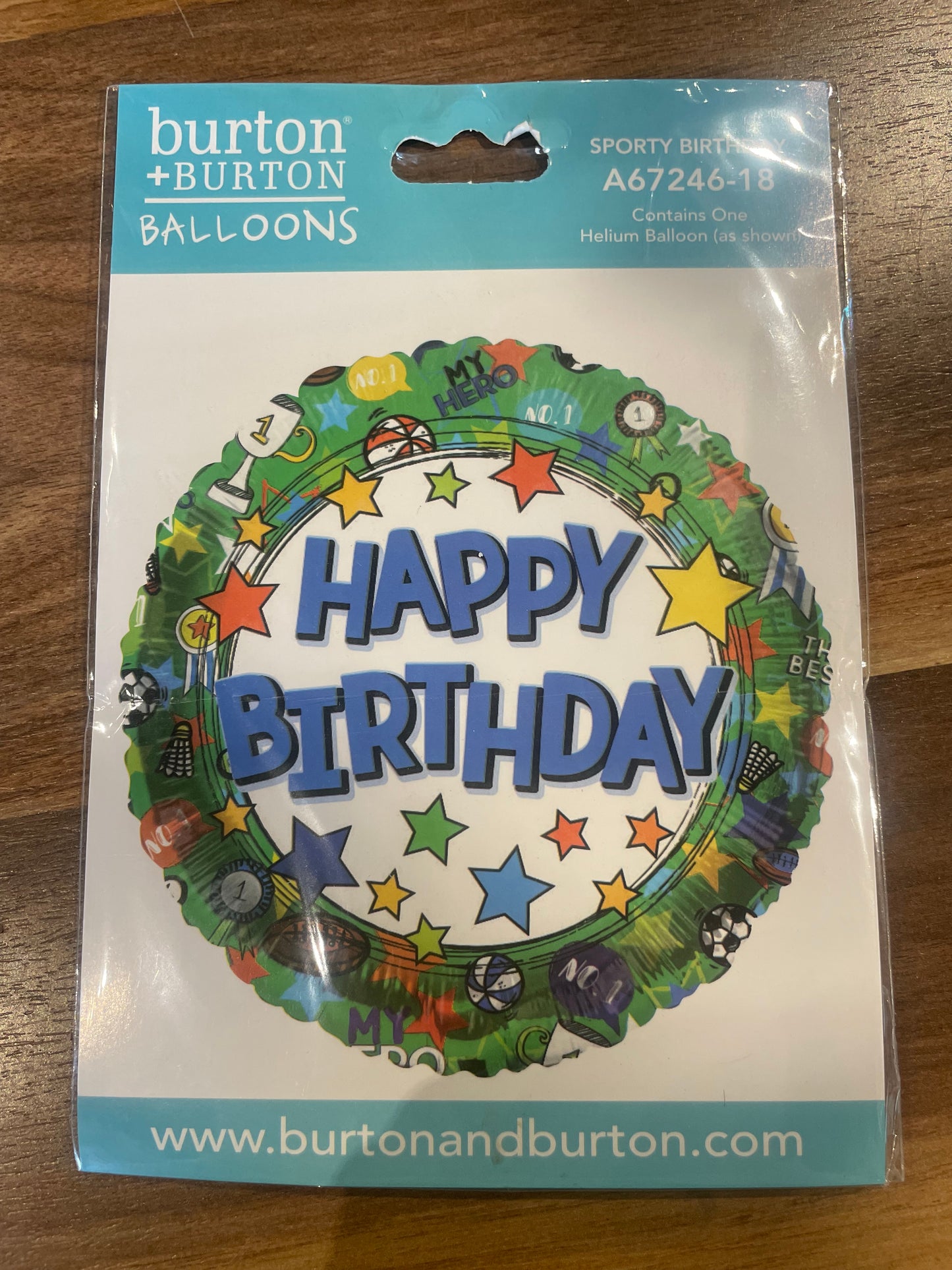 18” Happy Birthday Mylar Balloon