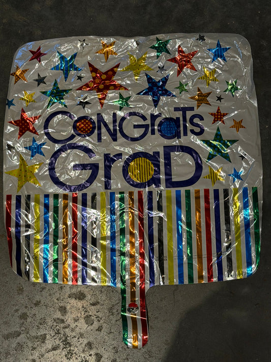 18” Square Congrats Grad Mylar Balloon