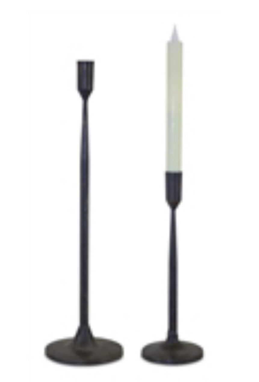 Black Metal Taper Candle Holder-Lg