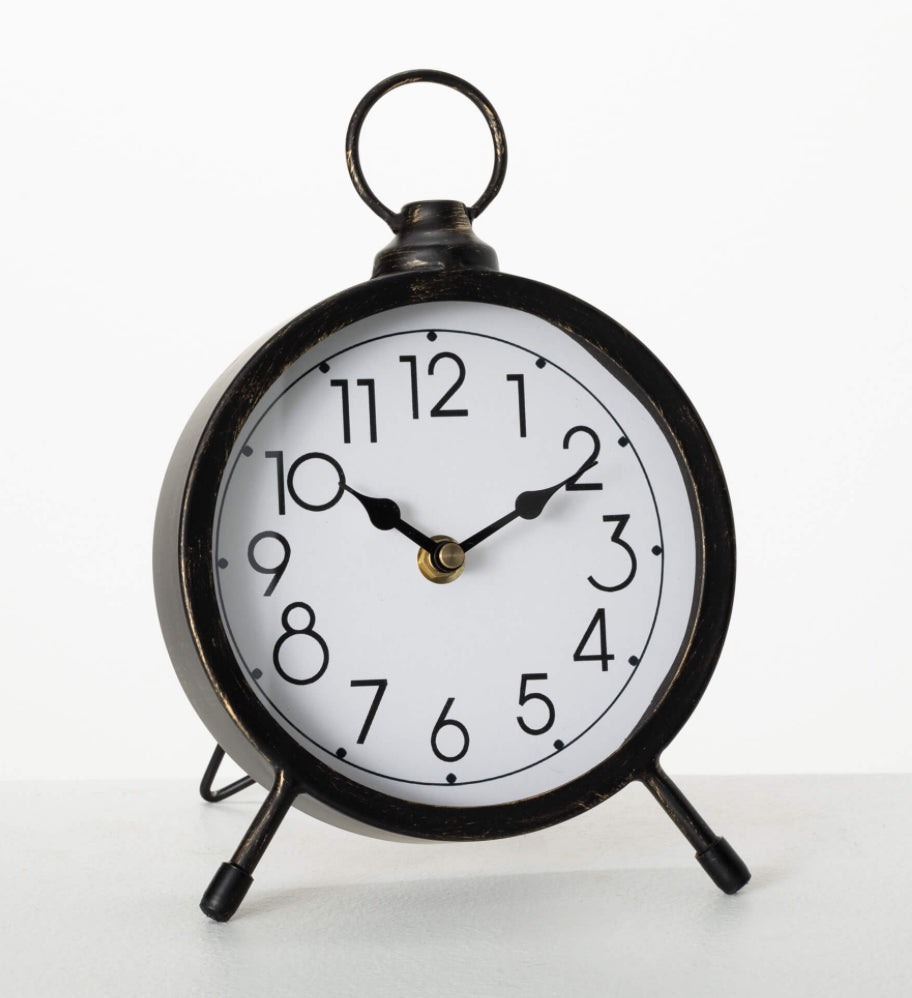 Vintage Metal Desk Clock