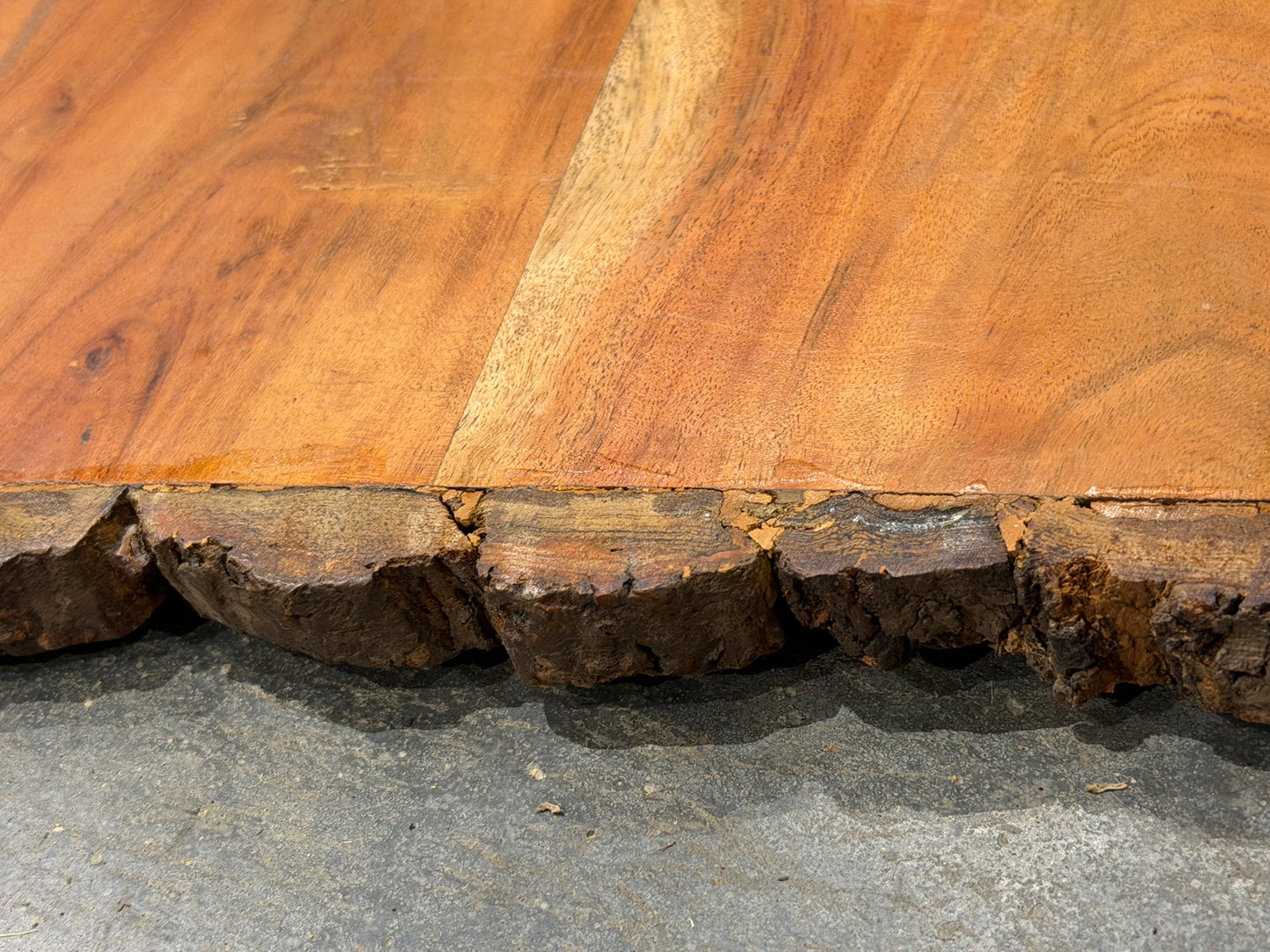 15” Square Wood Charger Plate w/Live Edge