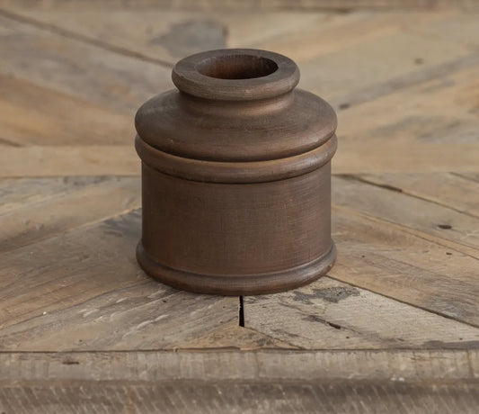 3.75” Dark Wood Bud Vase