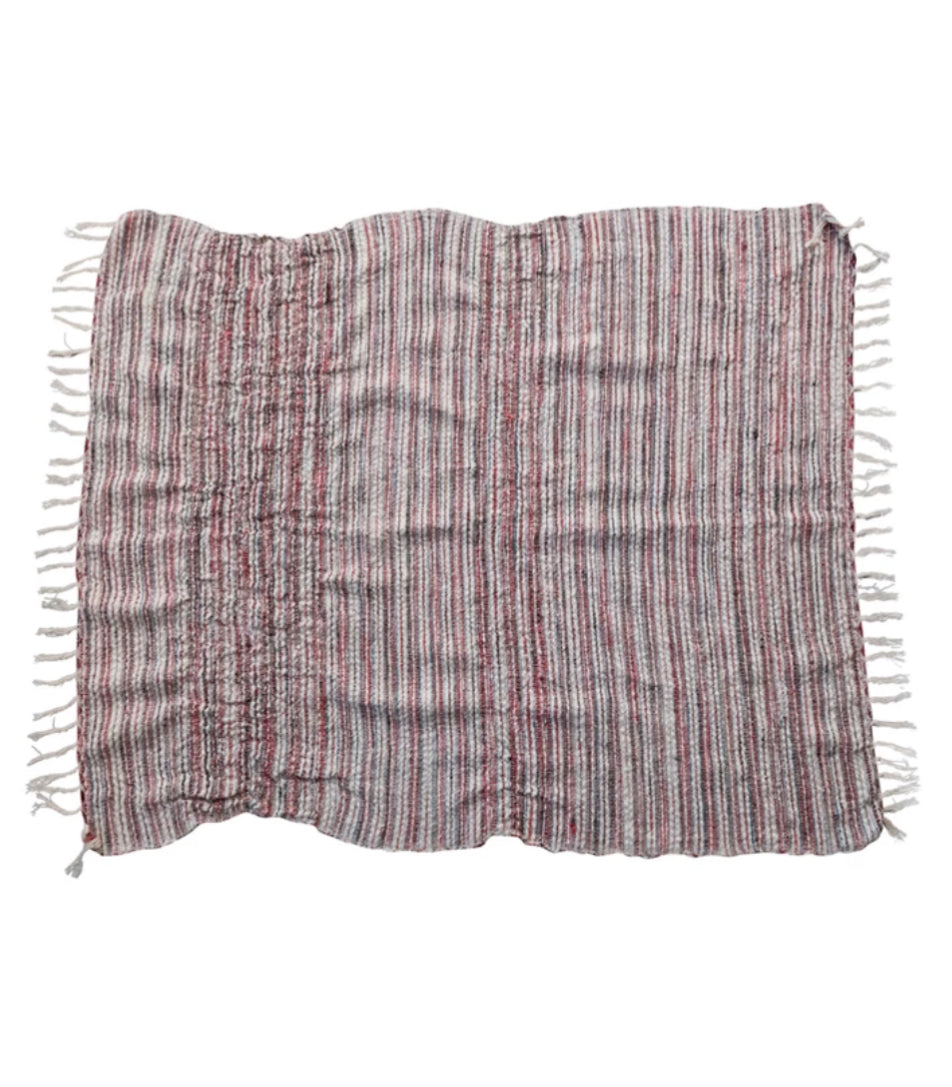 Woven Cotton & Wool Throw