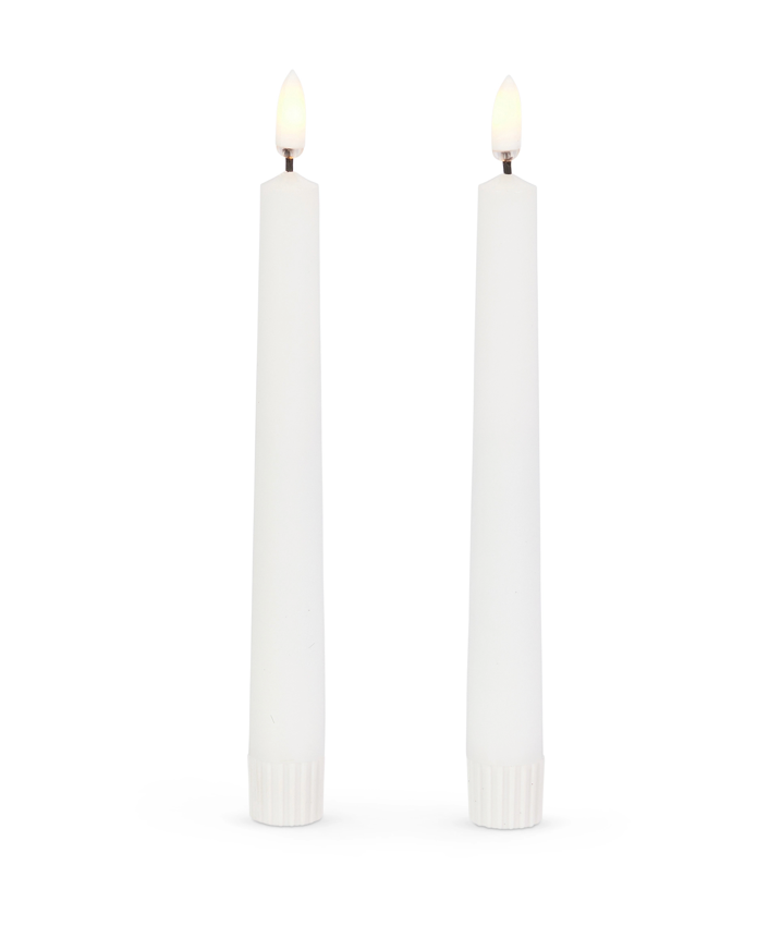 7” White Taper Candles