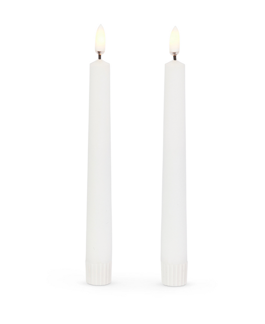 7” White Taper Candles