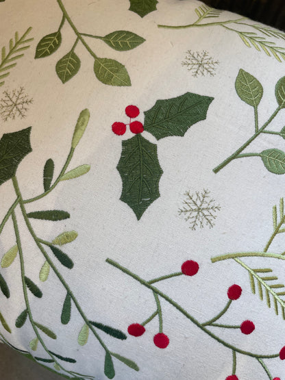 Holly Berry Accent Pillow