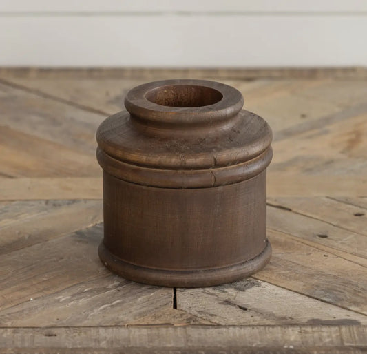 4.5” Dark Wood Bed Vase