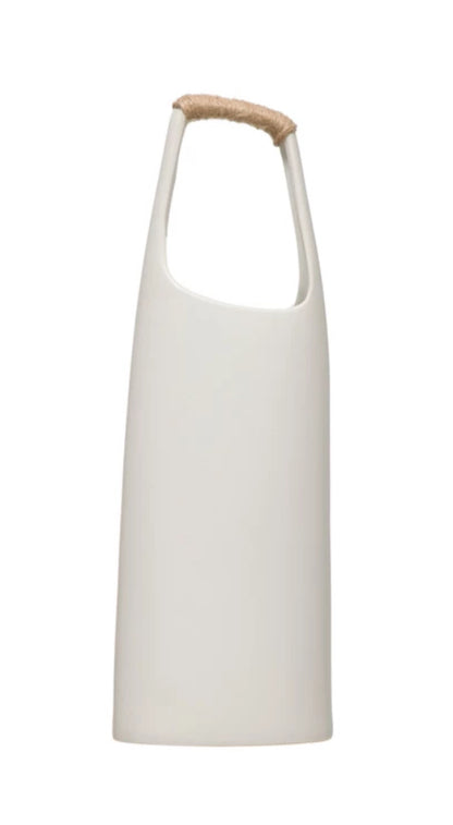 Vase w/Rattan Wrapped Handle