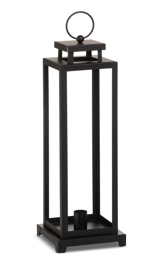 14.5” Black Lantern Candle Holder