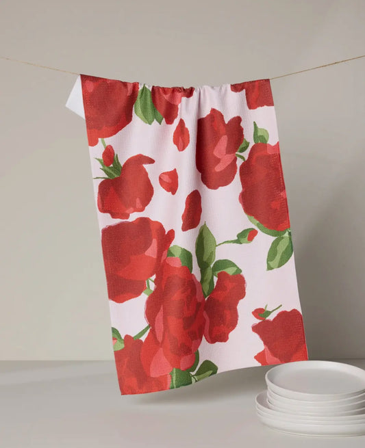 Whispering Roses Tea Towel