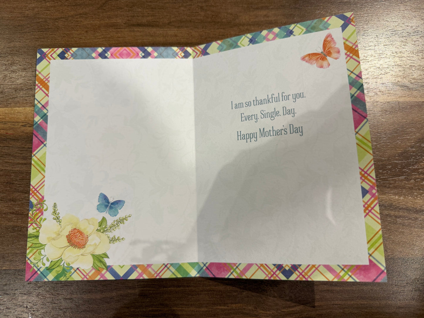 “Happy Mother’s Day from your favorite child” card