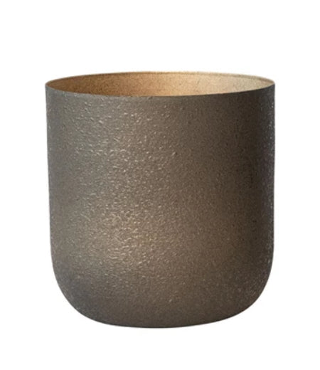 Bronze Textured Metal Planter-Sm