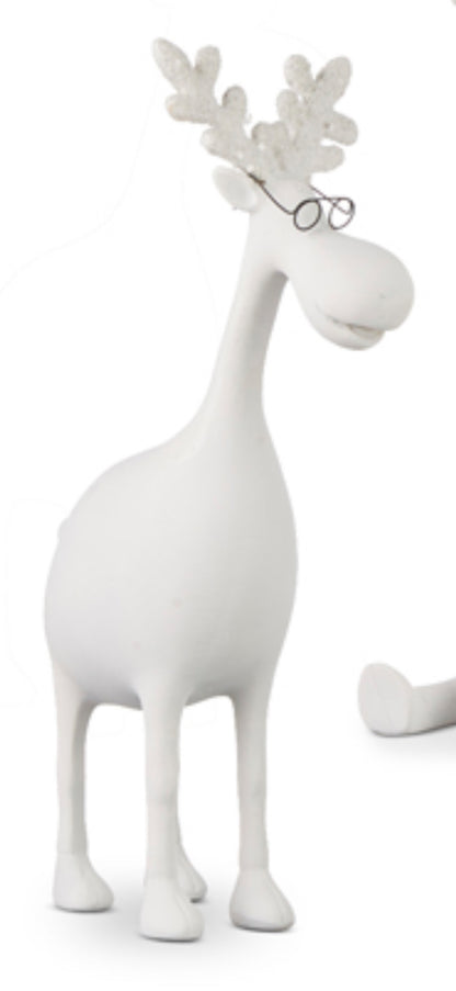 12” White Moose w/Glasses-3