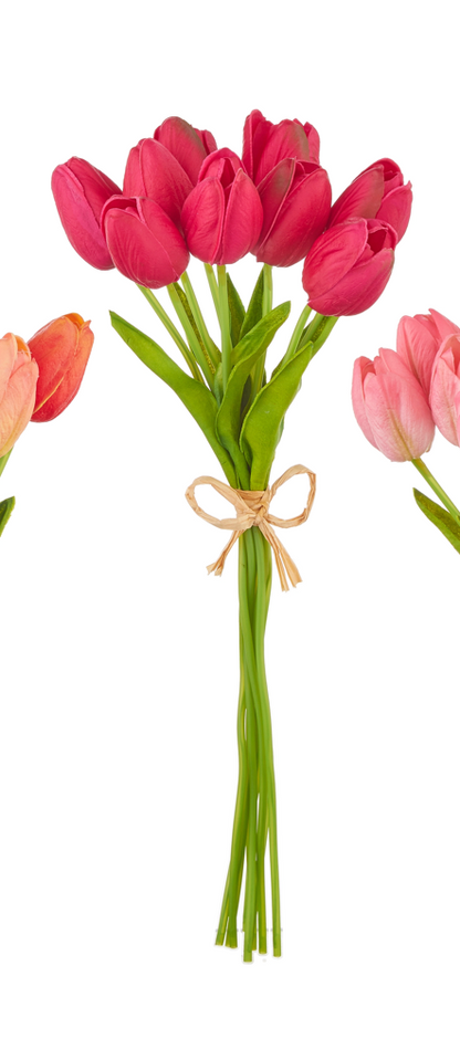 15” Hot Pink Real Touch Tulips