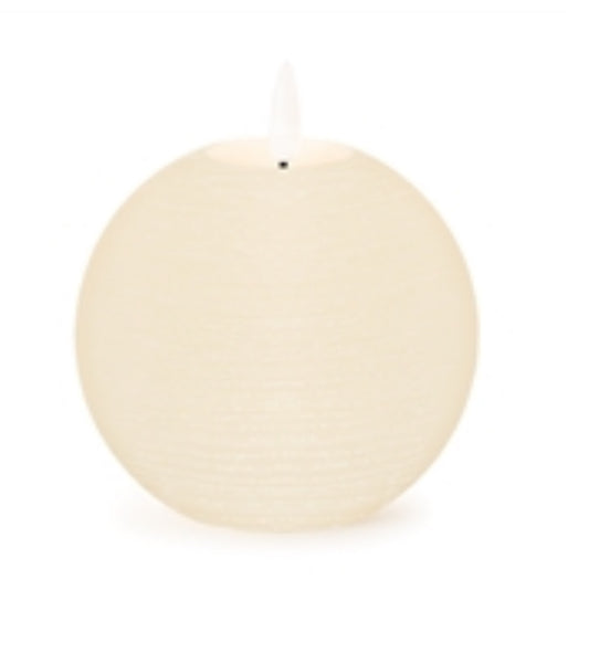 Fia Wick Cream 4” Round Candle