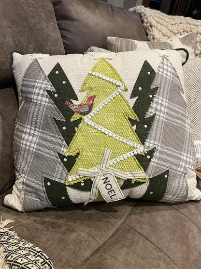 “Noel” Christmas Tree Pillow