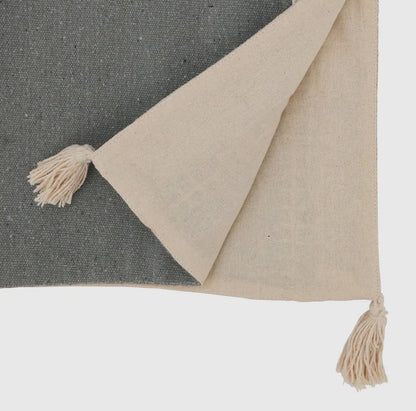 Grey Whipstitch Banded Runner