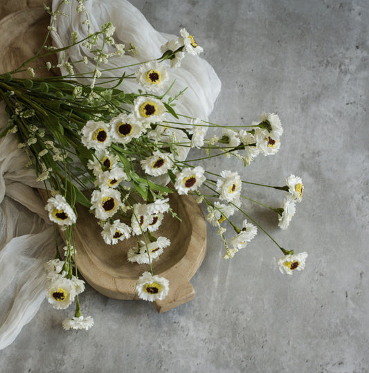 22” White Paper Daisy Bush