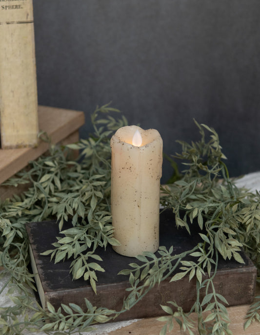 2.5” Moving Flame Cream Pillar Candle