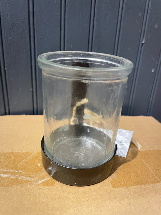 Metal Wall Bracket w/Glass Cylander