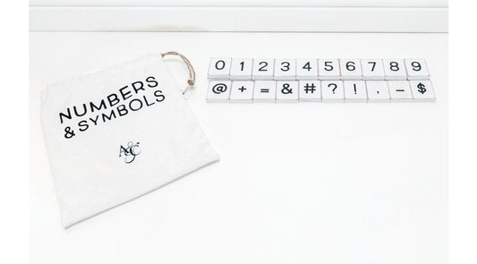 Letter Board White Numbers & Symbols