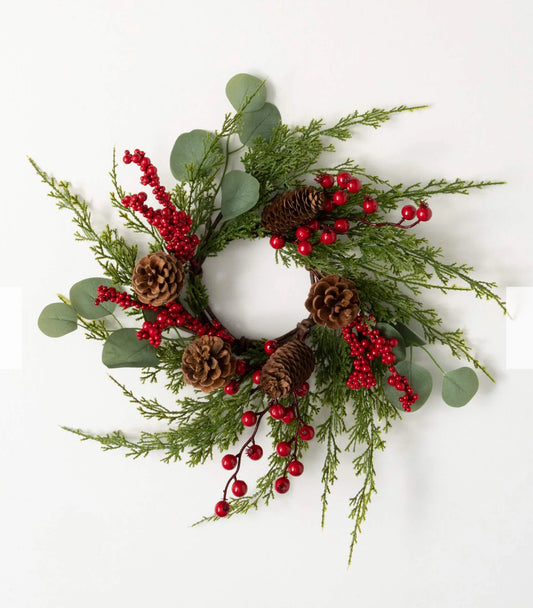 4.5” Cedar/Berry Wreath